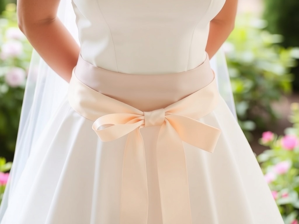 Close-up of a bridal wedding dress featuring delicate floral embroidery.