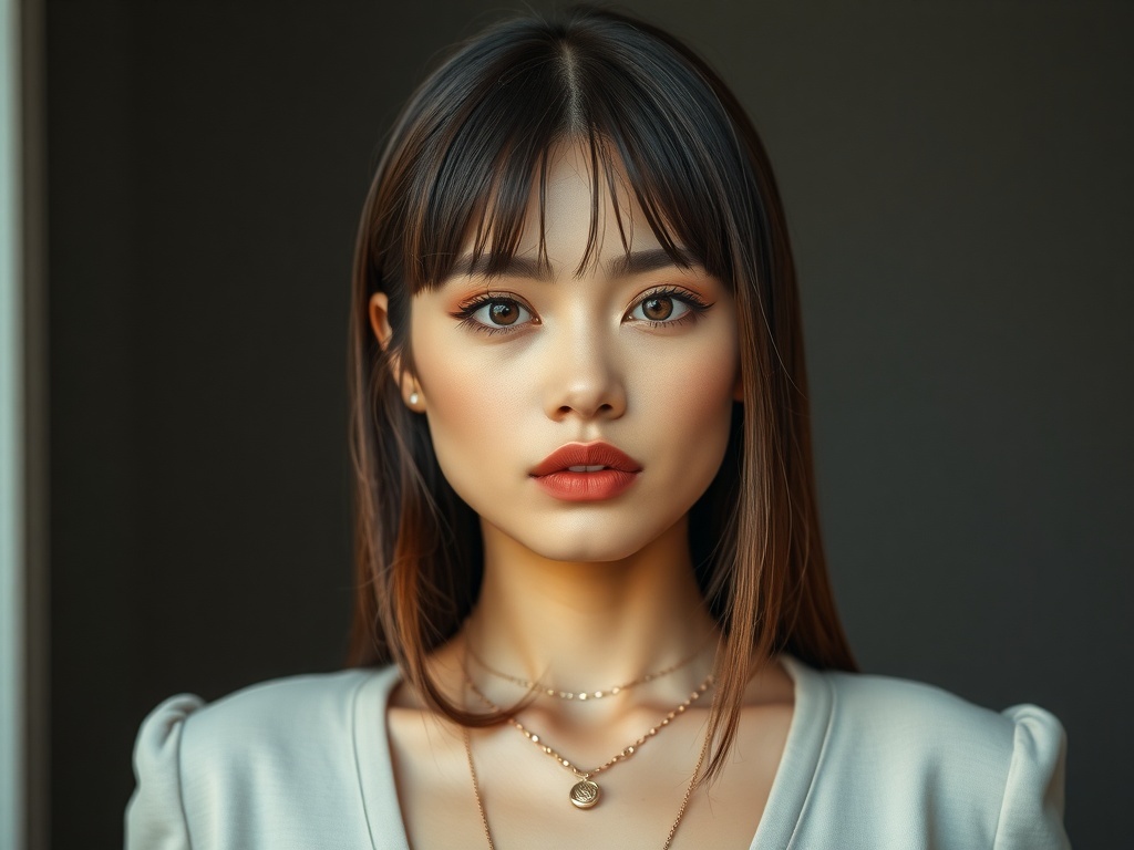 Polished straight hair with face framing layers